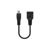 Nanocable - CABLE USB 2.0 OTG, TIPO MICRO B/M-A/H, NEGRO, 15 CM