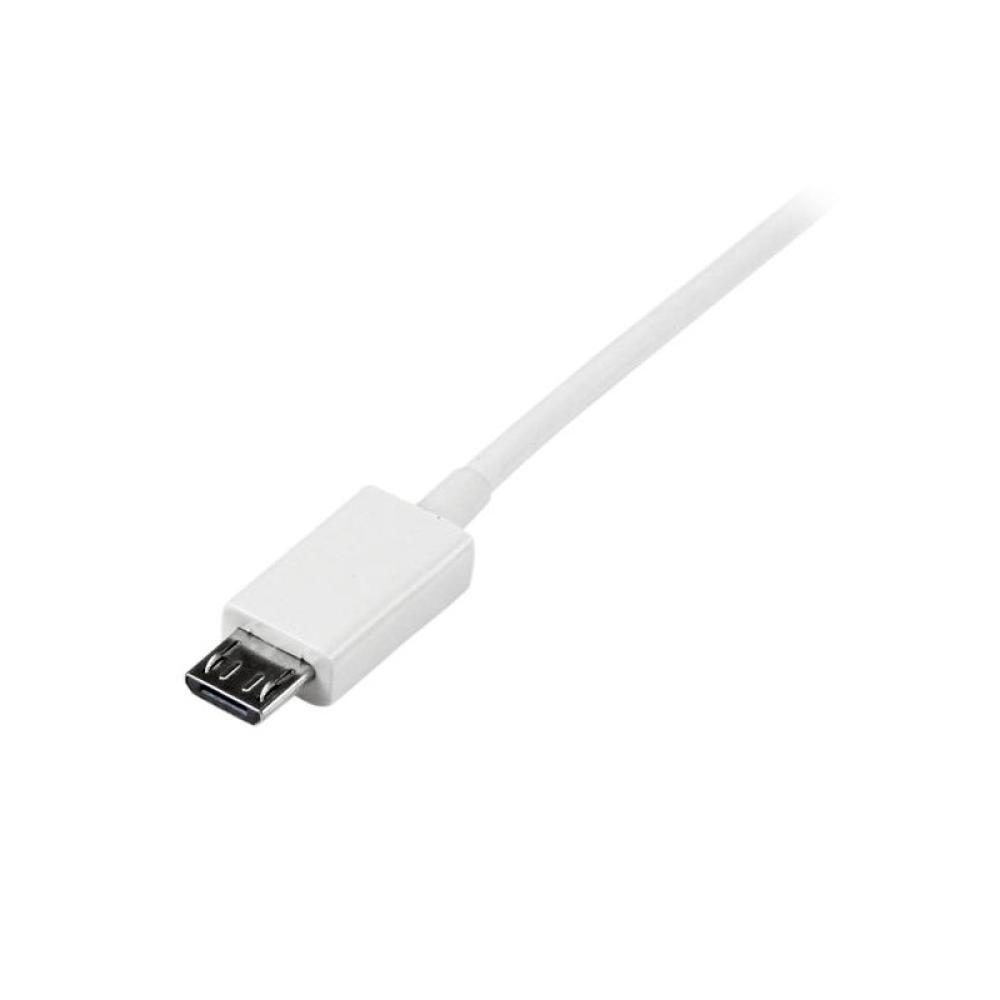 StarTech.com - Cable Adaptador 2m USB A Macho a Micro USB B Macho para Teléfono Móvil Smartphone - Blanco