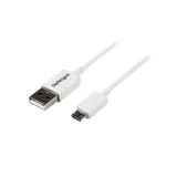 StarTech.com - Cable Adaptador 2m USB A Macho a Micro USB B Macho para Teléfono Móvil Smartphone - Blanco