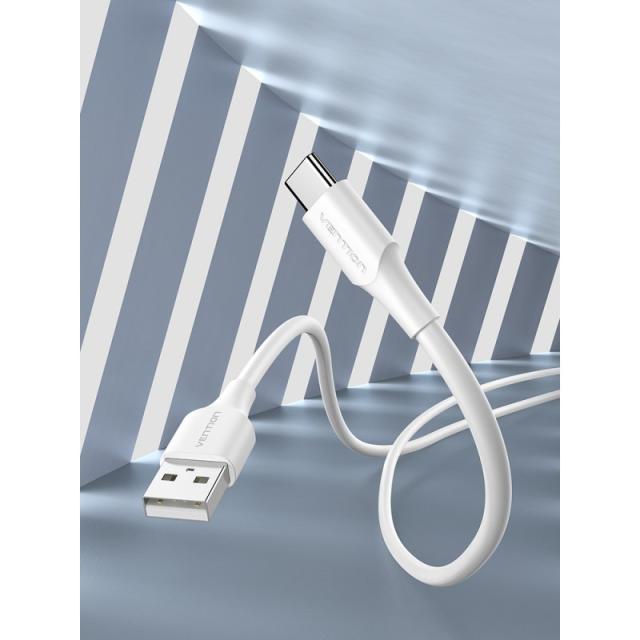 Vention - Cable USB 2.0 3A CTHWG/ USB Tipo-C Macho - USB Macho/ 1.5m/ Blanco