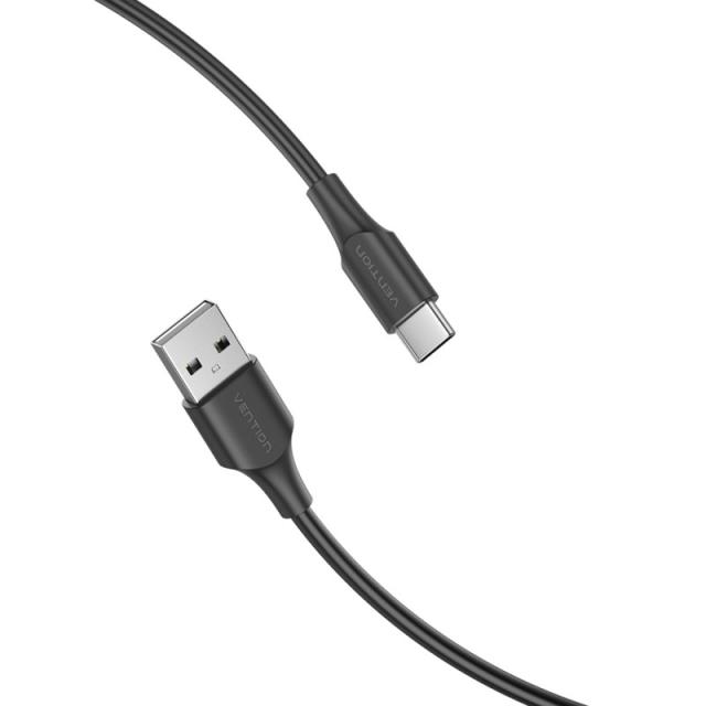 Vention - Cable USB 2.0 3A CTHBG/ USB Tipo-C Macho - USB Macho/ 1.5m/ Negro
