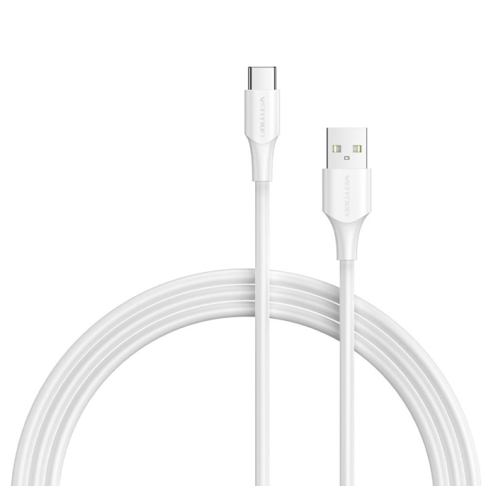 Vention - Cable USB 2.0 3A CTHWF/ USB Tipo-C Macho - USB Macho/ 1m/ Blanco