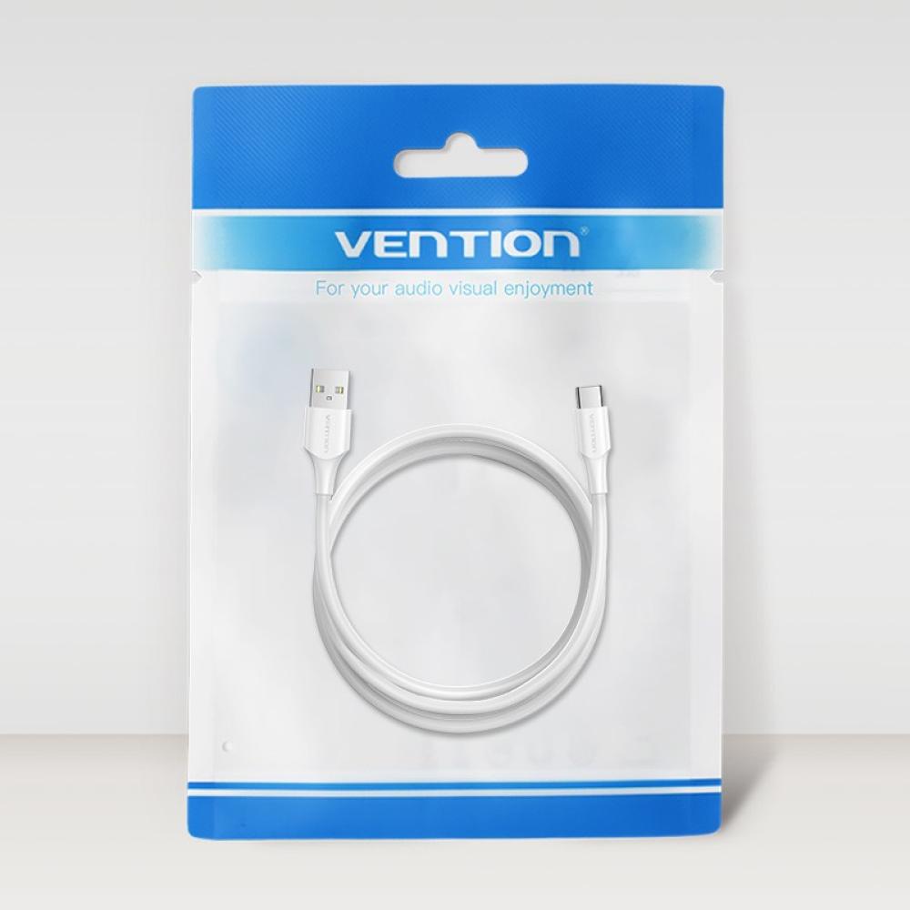 Vention - Cable USB 2.0 3A CTHWF/ USB Tipo-C Macho - USB Macho/ 1m/ Blanco