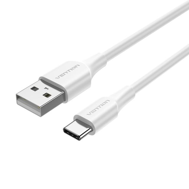 Vention - Cable USB 2.0 3A CTHWF/ USB Tipo-C Macho - USB Macho/ 1m/ Blanco