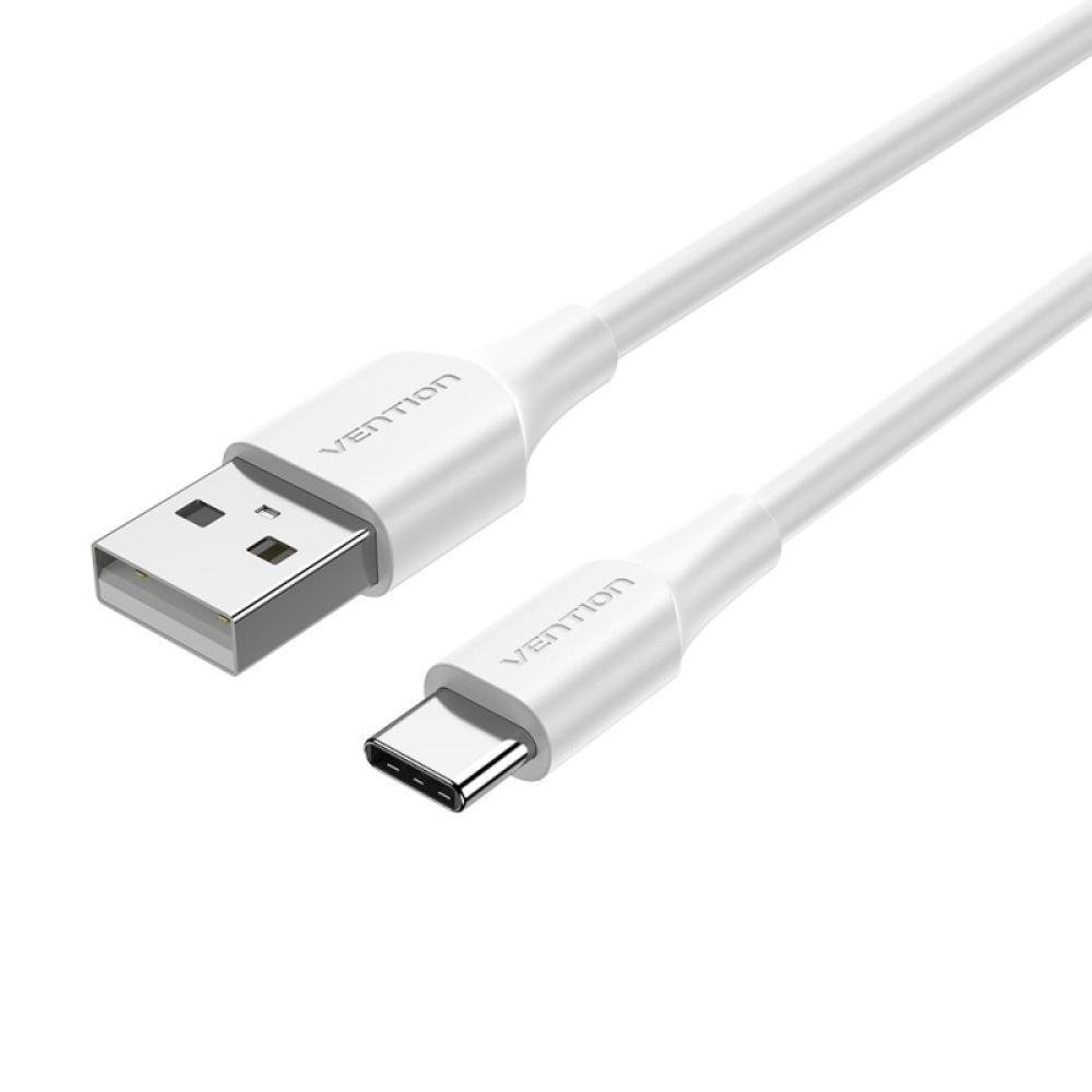 Vention - Cable USB 2.0 3A CTHWF/ USB Tipo-C Macho - USB Macho/ 1m/ Blanco