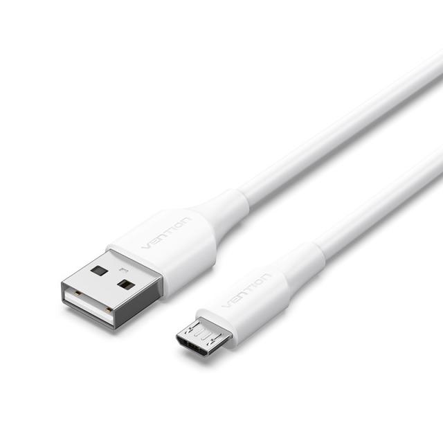 Vention - Cable USB 2.0 CTIWH/ USB Macho - MicroUSB Macho/ 2m/ Blanco