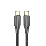 Vention - Cable USB 2.0 Tipo-C 3A TAUBF/ USB Tipo-C Macho - USB Tipo-C Macho/ 1m/ Negro