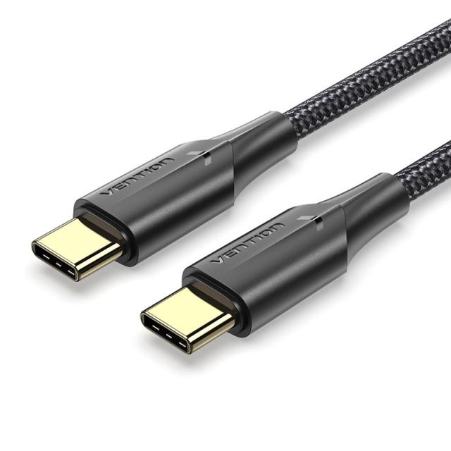 Vention - Cable USB 2.0 Tipo-C 3A TAUBF/ USB Tipo-C Macho - USB Tipo-C Macho/ 1m/ Negro