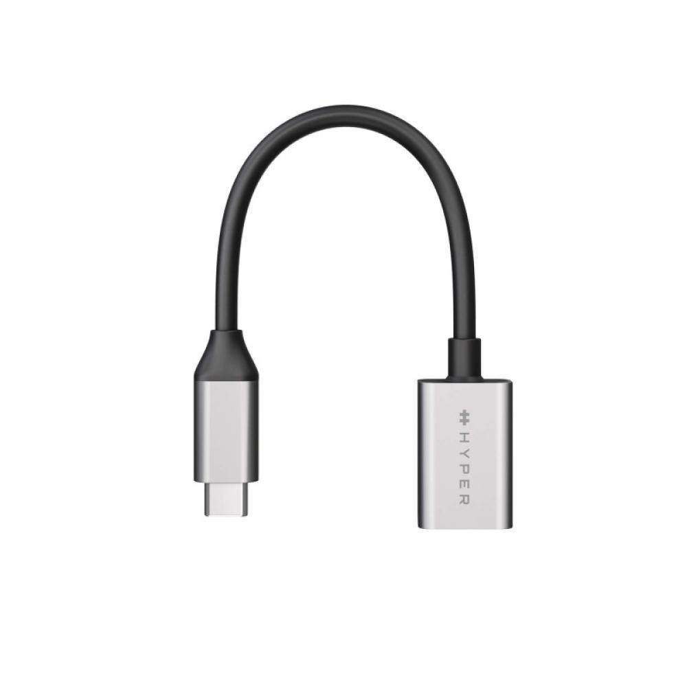 HYPER - HD425D-GL cable USB 0,0176 m USB 3.2 Gen 2 (3.1 Gen 2) USB C USB A Negro, Plata