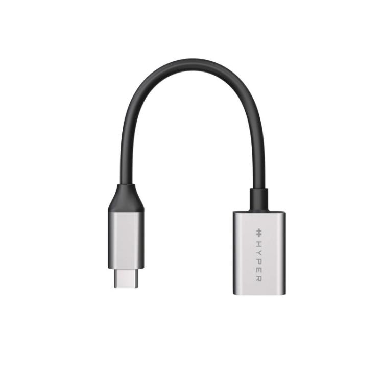 HYPER - HD425D-GL cable USB 0,0176 m USB 3.2 Gen 2 (3.1 Gen 2) USB C USB A Negro, Plata