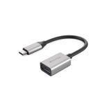 HYPER - HD425D-GL cable USB 0,0176 m USB 3.2 Gen 2 (3.1 Gen 2) USB C USB A Negro, Plata