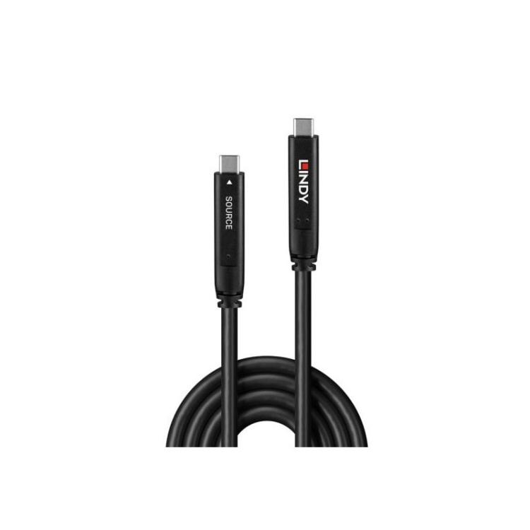 Lindy - 43333 cable USB USB 3.2 Gen 1 (3.1 Gen 1) 10 m USB C Negro