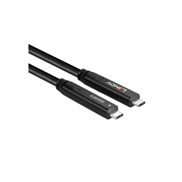 Lindy - 43333 cable USB USB 3.2 Gen 1 (3.1 Gen 1) 10 m USB C Negro