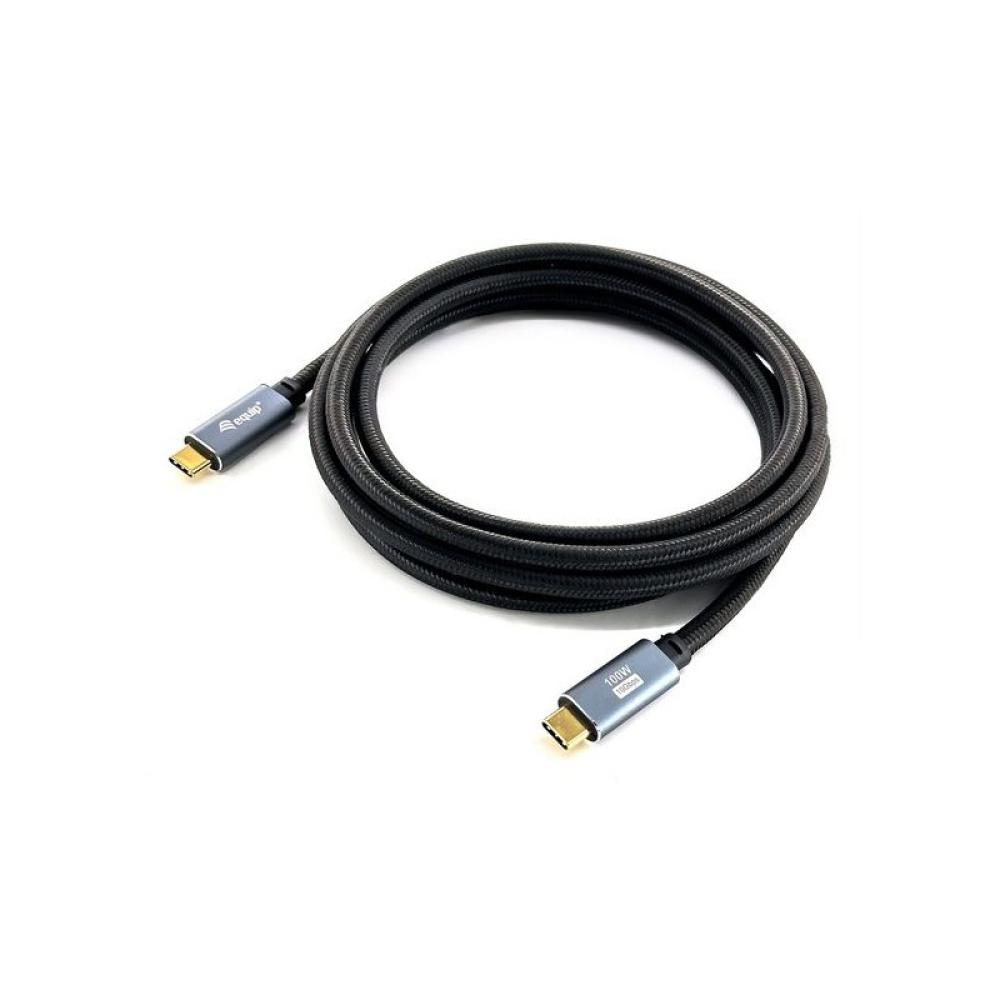 Equip - 128359 Cable USB 3.2 Gen 2 C a C, M/M, 3,0m, PD100W , 4K/60Hz, 10Gbps, Negro