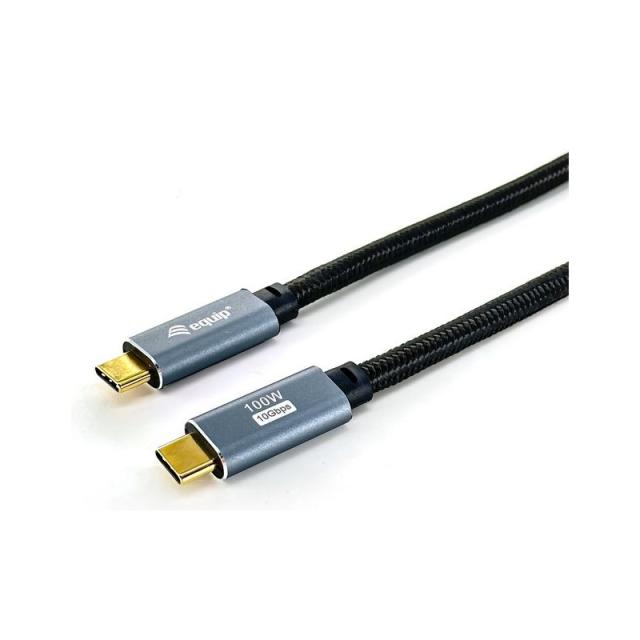 Equip - 128359 Cable USB 3.2 Gen 2 C a C, M/M, 3,0m, PD100W , 4K/60Hz, 10Gbps, Negro