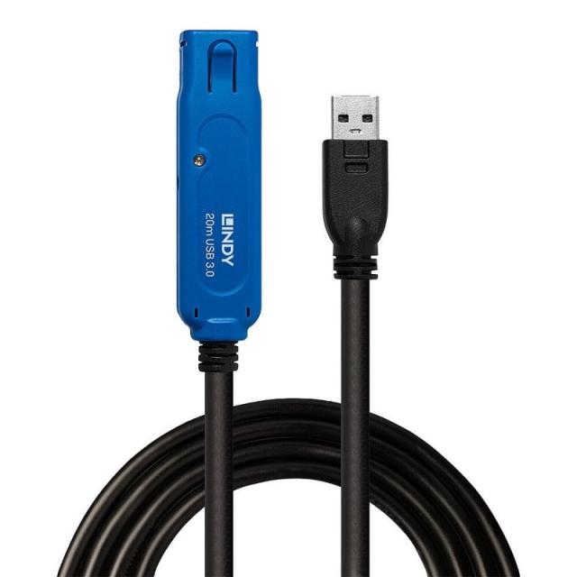 Lindy - 43361 cable USB USB 3.2 Gen 1 (3.1 Gen 1) 20 m USB A Negro