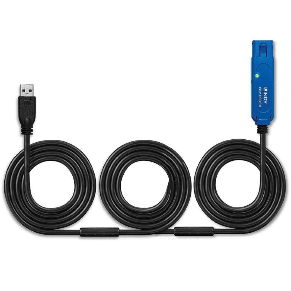 Lindy - 43361 cable USB USB 3.2 Gen 1 (3.1 Gen 1) 20 m USB A Negro