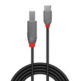 Lindy - 36940 cable USB USB 2.0 0,5 m USB C USB B Negro