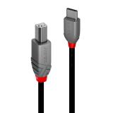 Lindy - 36940 cable USB USB 2.0 0,5 m USB C USB B Negro