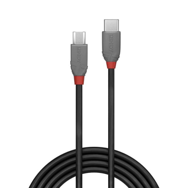Lindy - 36893 cable USB USB 2.0 3 m USB C Micro-USB B Negro