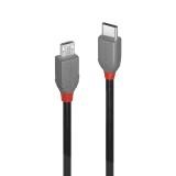 Lindy - 36893 cable USB USB 2.0 3 m USB C Micro-USB B Negro