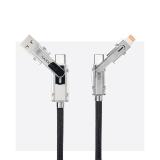 Nanocable - 10.01.2601 cable USB 1 m USB A/USB C USB C/Lightning Negro, Gris