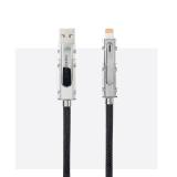 Nanocable - 10.01.2602 cable USB 2 m USB A/USB C USB C/Lightning Negro, Gris