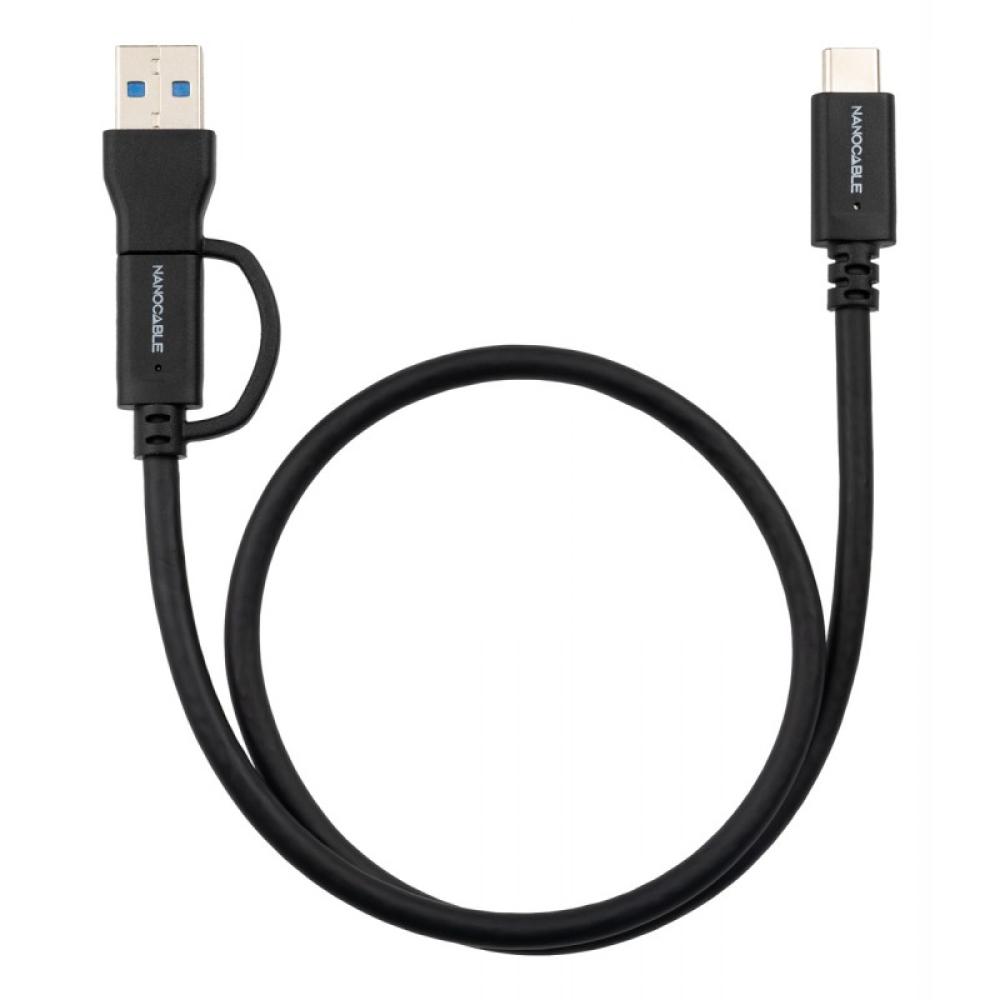 Nanocable - 10.01.4802 cable USB USB 3.2 Gen 2 (3.1 Gen 2) 2 m USB A/USB C USB C Negro