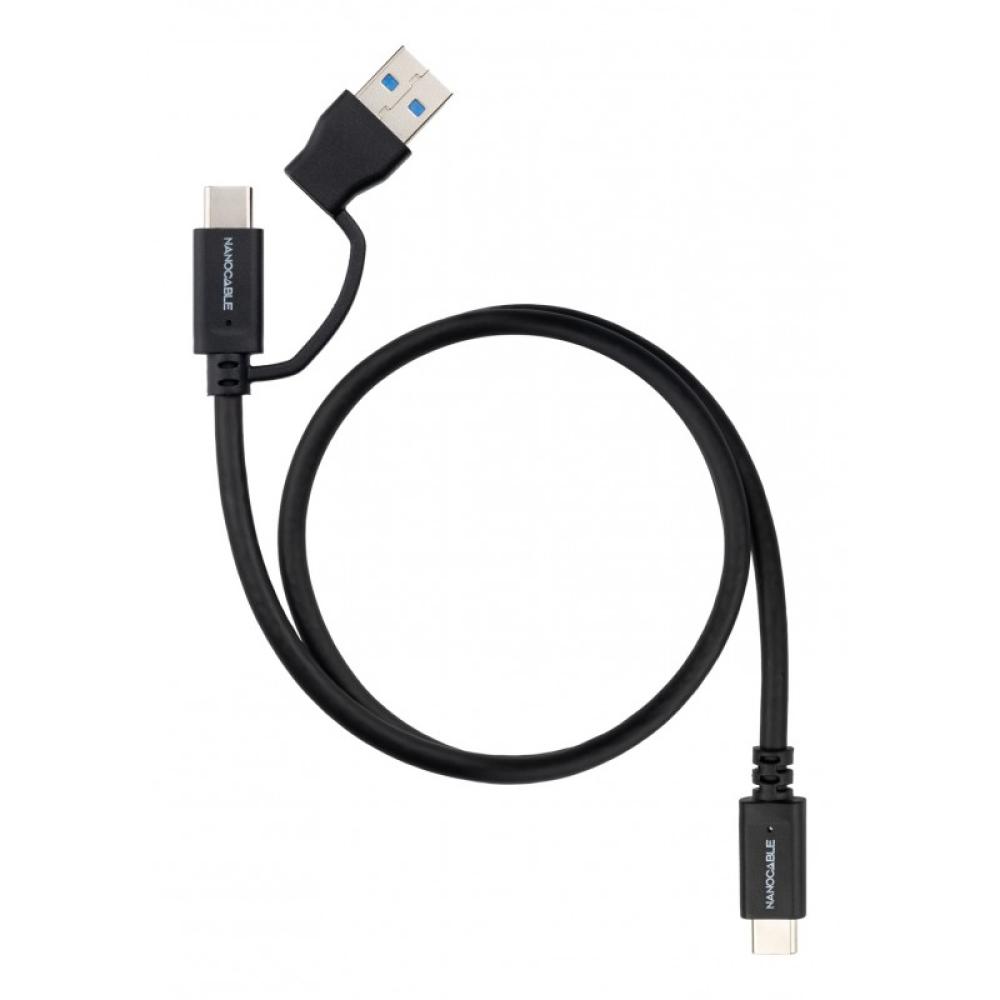 Nanocable - 10.01.4802 cable USB USB 3.2 Gen 2 (3.1 Gen 2) 2 m USB A/USB C USB C Negro