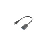 Lanberg - AD-UC-UA-04 cable USB USB 3.2 Gen 1 (3.1 Gen 1) 0,15 m USB A USB C Negro