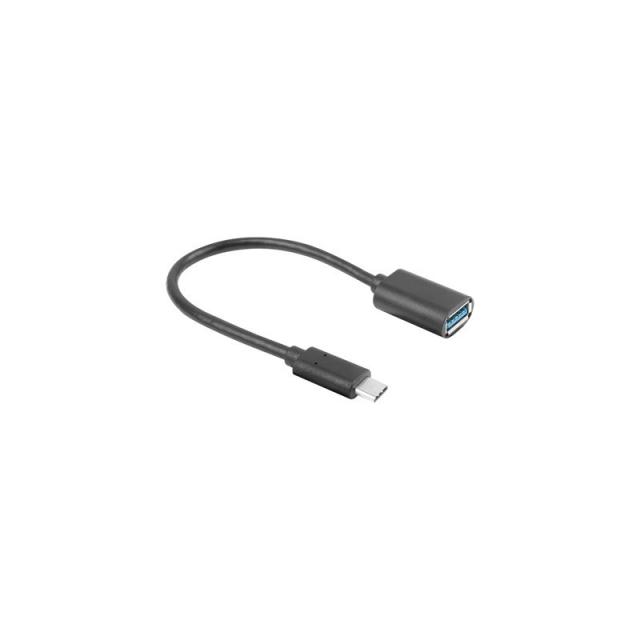 Lanberg - AD-UC-UA-04 cable USB USB 3.2 Gen 1 (3.1 Gen 1) 0,15 m USB A USB C Negro