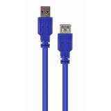 Gembird - 3m USB 3.0 A M/FM cable USB USB 3.2 Gen 1 (3.1 Gen 1) USB A Azul