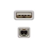 Nanocable - CABLE USB 2.0 IMPRESORA, TIPO A/M-B/M, BEIGE, 1.0 M