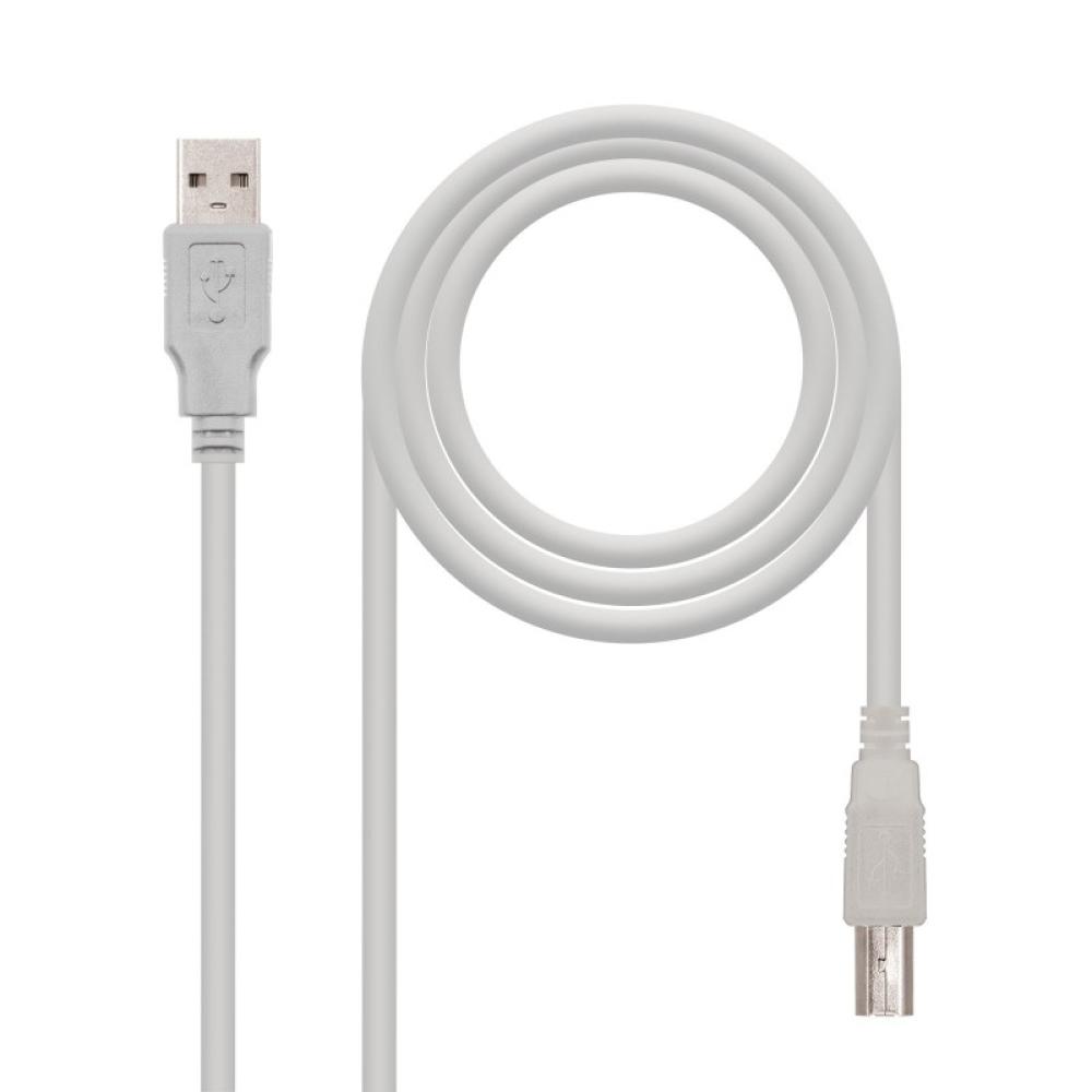 Nanocable - CABLE USB 2.0 IMPRESORA, TIPO A/M-B/M, BEIGE, 1.0 M
