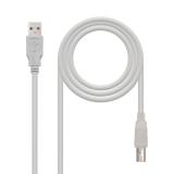 Nanocable - CABLE USB 2.0 IMPRESORA, TIPO A/M-B/M, BEIGE, 1.0 M