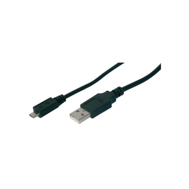 Digitus - Cable de conexión USB-A - Micro-B, 1,8 m - AK-300110-018-S