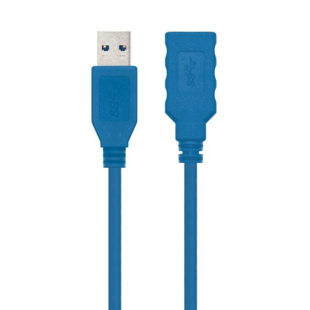 Nanocable - CABLE USB 3.0, TIPO A/M-A/H, AZUL, 2.0 M