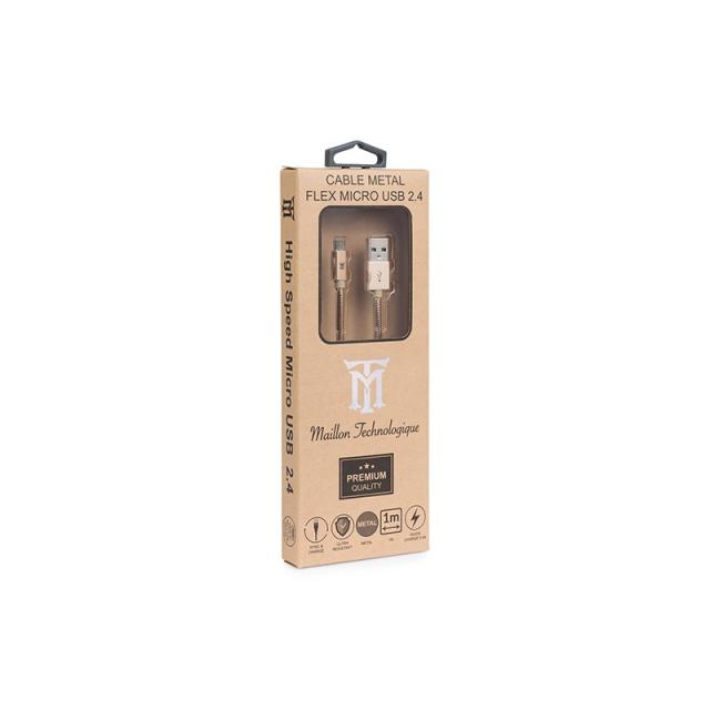 Maillon Technologique - Premium MTPMUMG241 cable USB 1 m USB 2.0 USB A Micro-USB B Oro