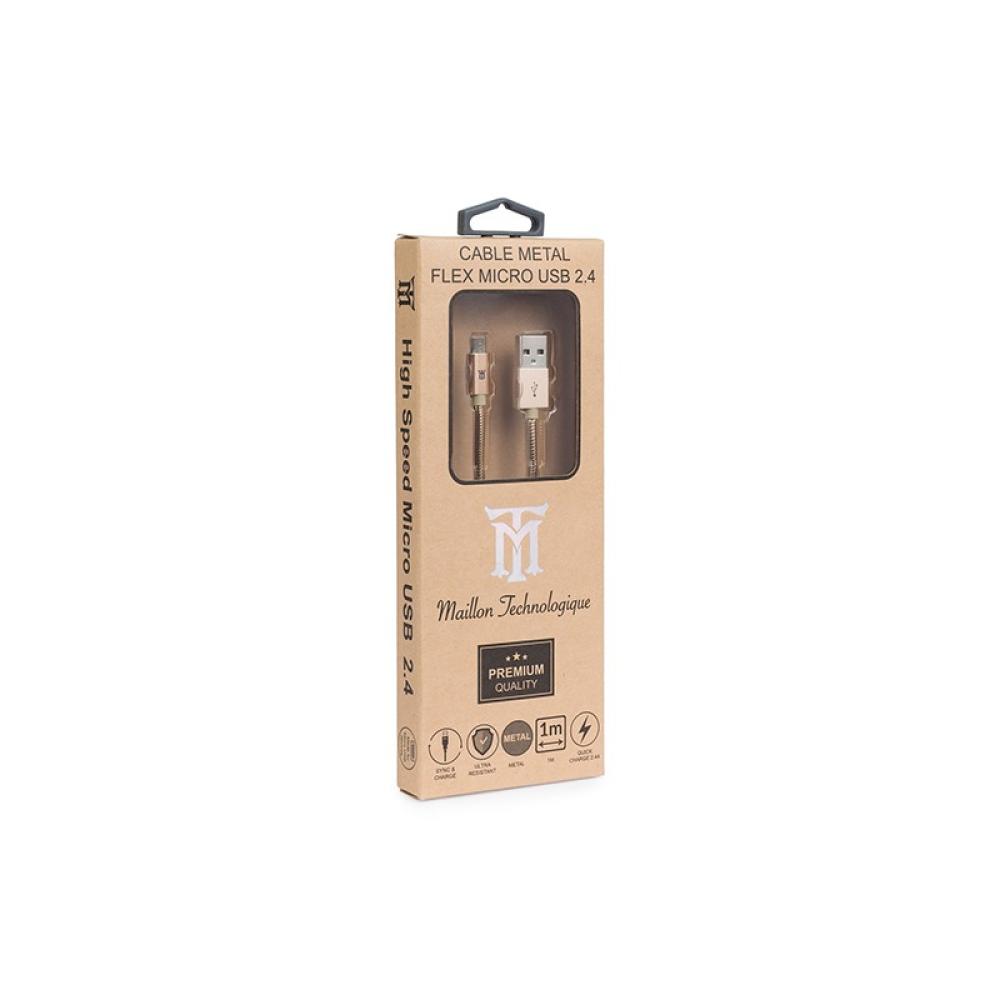 Maillon Technologique - Premium MTPMUMG241 cable USB 1 m USB 2.0 USB A Micro-USB B Oro