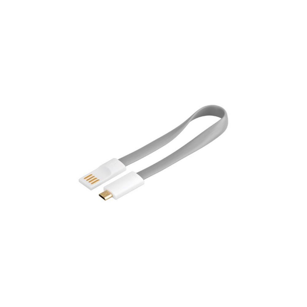 Goobay - USB 2.0 A/micro-B 0.2m cable USB 0,2 m USB A Micro-USB B Gris