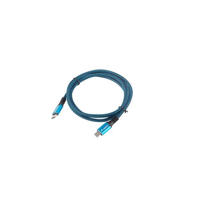 Lanberg - CA-CMCM-45CU-0012-BK cable USB 0,12 m USB4 Gen 2x2 USB C Negro, Azul