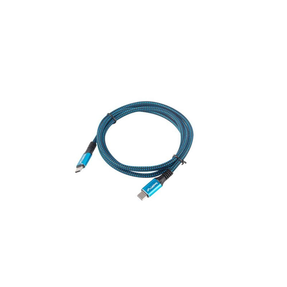 Lanberg - CA-CMCM-45CU-0012-BK cable USB 0,12 m USB4 Gen 2x2 USB C Negro, Azul