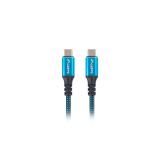 Lanberg - CA-CMCM-45CU-0005-BK cable USB USB4 Gen 2x2 0,5 m USB C Negro, Azul