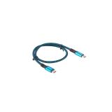 Lanberg - CA-CMCM-45CU-0005-BK cable USB USB4 Gen 2x2 0,5 m USB C Negro, Azul