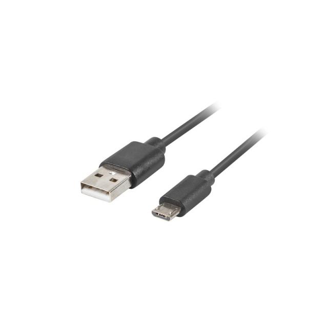 Lanberg - CA-USBM-20CU-0010-BK cable USB USB 2.0 1 m USB A Micro-USB B Negro