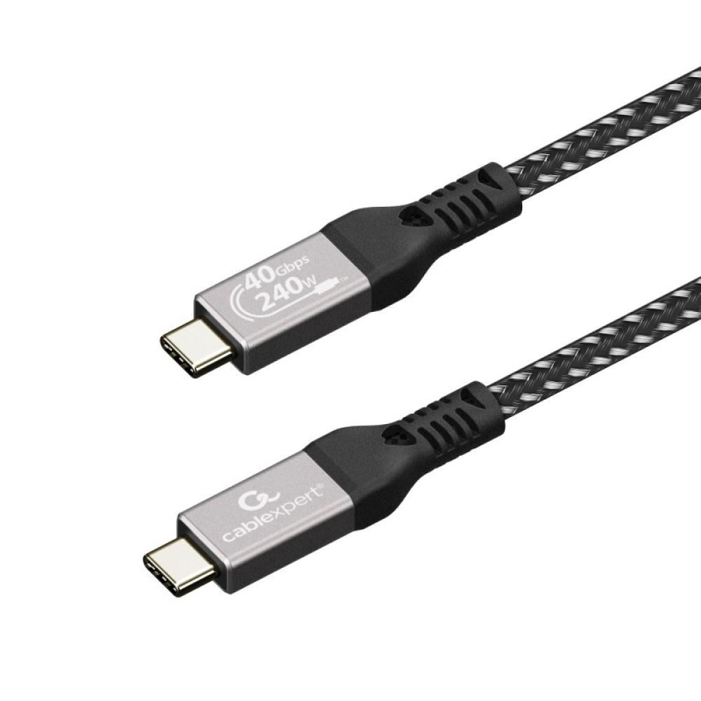 Gembird - CCBP-USB4-CMCM240-1.5M cable USB USB4 Gen 3x2 1,5 m USB C Negro, Plata