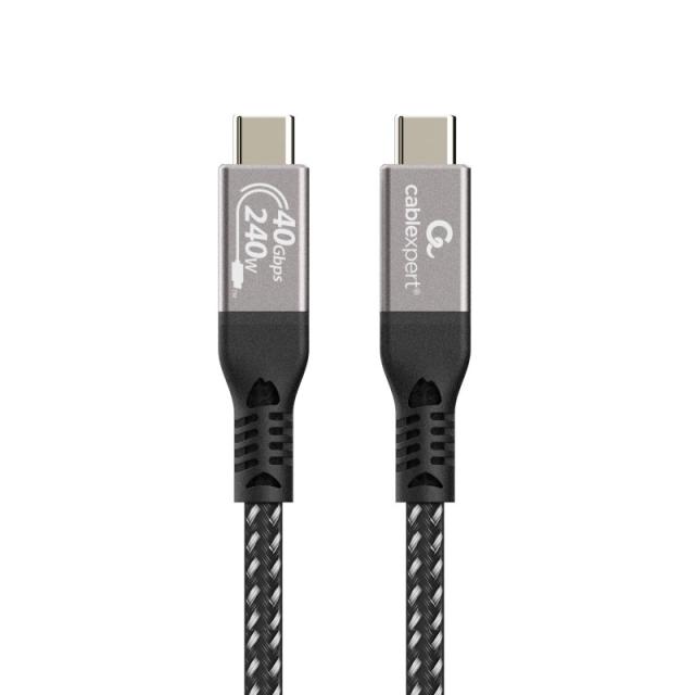 Gembird - CCBP-USB4-CMCM240-1.5M cable USB USB4 Gen 3x2 1,5 m USB C Negro, Plata