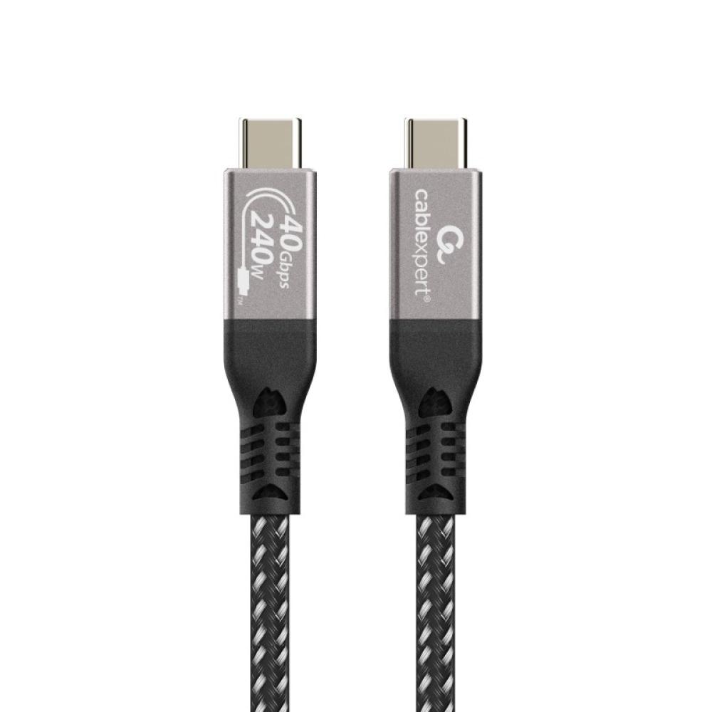 Gembird - CCBP-USB4-CMCM240-1.5M cable USB USB4 Gen 3x2 1,5 m USB C Negro, Plata