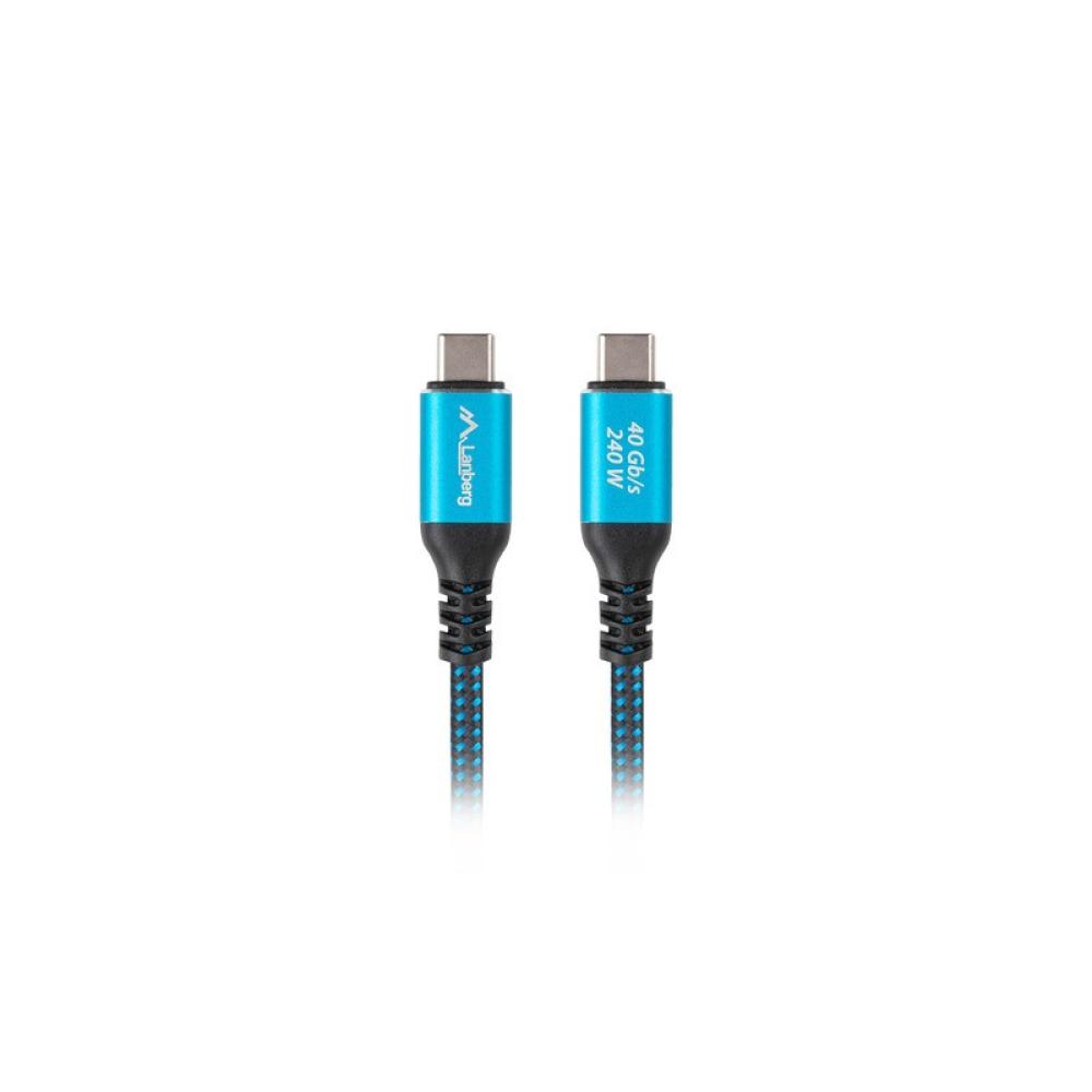 Lanberg - CA-CMCM-45CU-0015-BK cable USB USB 3.2 Gen 2 (3.1 Gen 2) 1,5 m USB C Negro, Azul