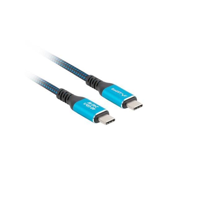Lanberg - CA-CMCM-45CU-0015-BK cable USB USB 3.2 Gen 2 (3.1 Gen 2) 1,5 m USB C Negro, Azul